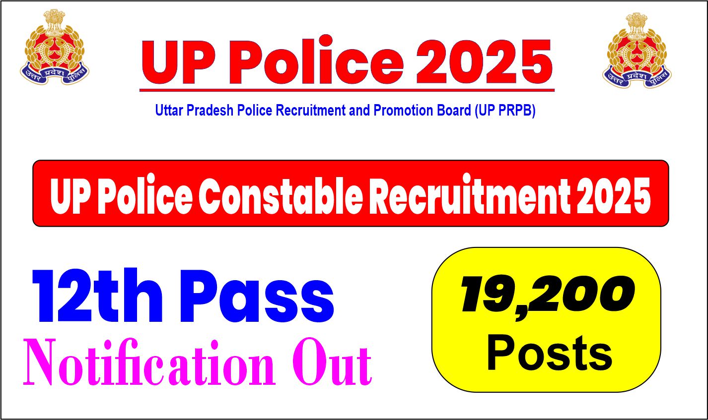 UP Police Constable Recruitment 2025 Read the Short Notice for 19,200 Post